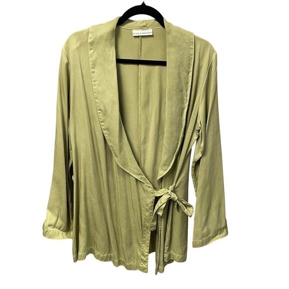 Bryn Walker Long Sleeve Light Green Tie Front Sling Cardigan Womens Medium AS IS - Picture 1 of 7